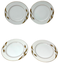 Fukagawa Arita China Golden Wheat Gold Rim Salad Plates 7-5/8&quot; - Set of 4 - $14.95