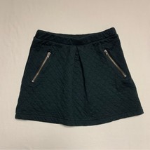 OshKosh Black Quilted Skirt Zipper Pleated Front Girl’s 7 Spring Preppy - $14.85