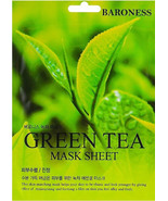 Baroness Green Tea Mask Sheet 10 Sheets - 10 PACK Elastic Moisturizing H... - $20.29 CAD