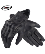 Vintage Goatskin Motorcycle Gloves Premium Brown Retro Leather Gloves fo... - £19.94 GBP