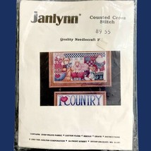 1993 Janlynn Counted Cross Stitch Kit I Love Country 8955 Sealed - $7.99