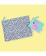 Yoobi Brand ~ 2 Piece Binder Zip Case Set ~ Flamingo Theme - €17,12 EUR