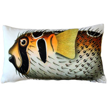 Porcupinefish Fish Pillow 12x19, with Polyfill Insert - £23.93 GBP