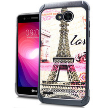 For Lg X Power 2 (M320) (Us701) -Hybrid Armor Hard Phone Case Paris Eiffel Tower - £12.59 GBP