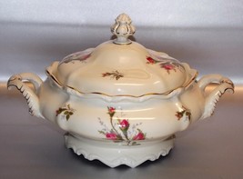 ROSENTHAL Germany Pompadour Moss Rose covered casserole bowl serving dish - $68.31