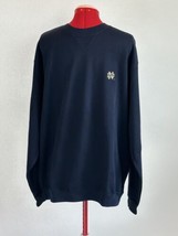 Notre Dame Sweatshirt LARGE Blue Cutter &amp; Buck Blue Embroidered Sweater - £19.46 GBP