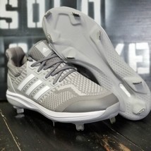 Adidas Ultra Boost DNA 5.0 Gray/White Metal Baseball Cleats ID9602 Men 17 - £69.90 GBP
