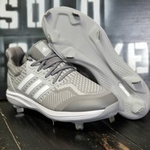 Adidas Ultra Boost DNA 5.0 Gray/White Metal Baseball Cleats ID9602 Men 17 - £66.40 GBP