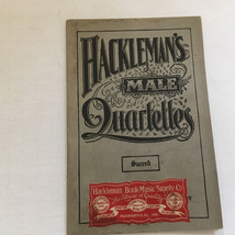 Vintage old Hackleman&#39;s male quartettes sacred song book church choir music - $18.76