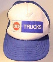 Vintage UD Trucks Trucker Hat Cap Mesh Snapback Blue and White ba1 - $11.87