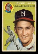 Vintage 1954 Baseball Card TOPPS #122 JOHNNY LOGAN Milwaukee Braves Shortstop - £6.62 GBP