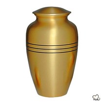 Classic Gold Solid Brass Cremation Memorial Urn-Funeral Urn  - $24.99+