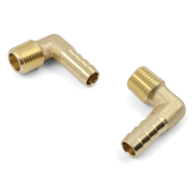 1/4 NPT to 3/8 Barb -Brass Elbow Fitting Adapter 90 Degree -9mm 10mm Hose Nipple - £10.94 GBP