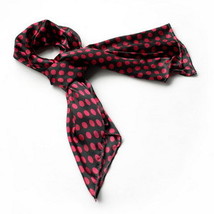 Blancho Red Spots &amp; Black Base Lovely Super Soft Silk Scarf/Wrap/Shawl(Small) - £19.64 GBP