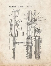 Self-unlocking Device For Recoiling Gun Patent Print - Old Look - £6.13 GBP+