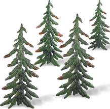 4 Pieces Christmas Pine Sculpture Metal Tree Christmas Metal Pine Tree M... - $46.52