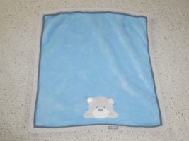 Blankets & And Beyond Blue Cream Fleece Baby Blanket Crinkle Ear Teddy Bear - £14.65 GBP