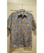 MEN&#39;S PIERRE CARDIN SHIRT SIZE MEDIUM FISH SEA OCEAN BLUE - $242.54 MXN