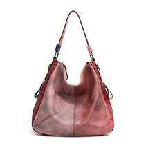 SC Vintage Leather Women Design Colorful Patchwork Italian Leather Shoulder Bag  - £80.24 GBP