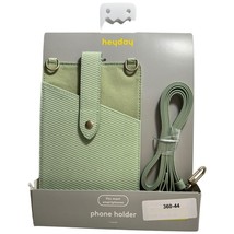 Women Cell Phone Cross Body Case Pouch Sleeve 3 card holders on the back - Green - £6.23 GBP