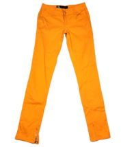 Rocawear Orange Skinny Straight Mid Rise Jeans Embellished Pockets Women&#39;s Sz 7 - £10.13 GBP