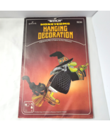 Vtg Hallmark 16&quot; Halloween Honeycomb Witch On Broom Cat Die Cut Hanging ... - $536.05 MXN