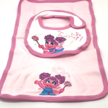 Abby Cadabby Baby Bib and Burp Cloth 1 size Fits All. Sesame Street Never used. - £7.78 GBP