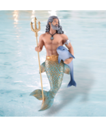 December Diamonds Merman male mermaid ornament 2024 NIB Hydros dolphin t... - $41.99
