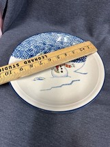 Thomson Pottery Snowman Ice Skates Plate 10.25” - $6.93