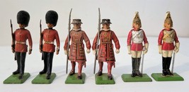 Lot of 6 Vintage Britains Ltd. Toy Soldiers Lead - Made in England 1973 - £55.00 GBP