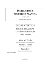 Solution Manual For Biostatistics for the Biological and Health Sciences... - $25.07 CAD