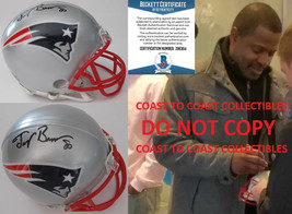 Troy Brown signed New England Patriots mini football helmet COA proof Be... - £118.26 GBP