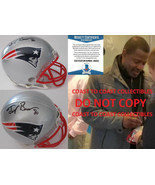 Troy Brown signed New England Patriots mini football helmet COA proof Be... - £115.97 GBP
