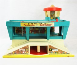 VINTAGE 1972 Fisher Price Play Family Airport Playset - £47.36 GBP