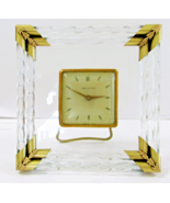 1940s New Haven Murano Twisted Glass and Brass Desk Clock - $123.75