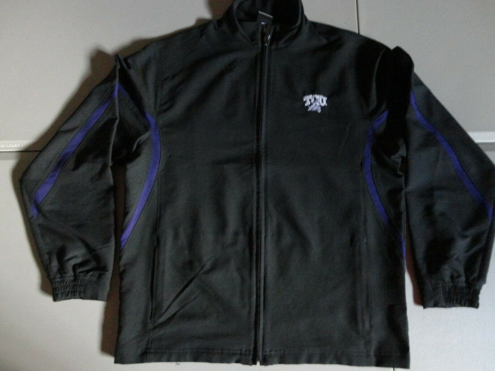 Primary image for Black TCU Horned Frogs NCAA Under Armour SEWN Track Jacket Adult M Very Good