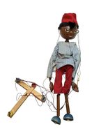 Vintage Wonky Toys Pelham Puppet Marionette Simple Dancing Girl Puppet Box - $273.49