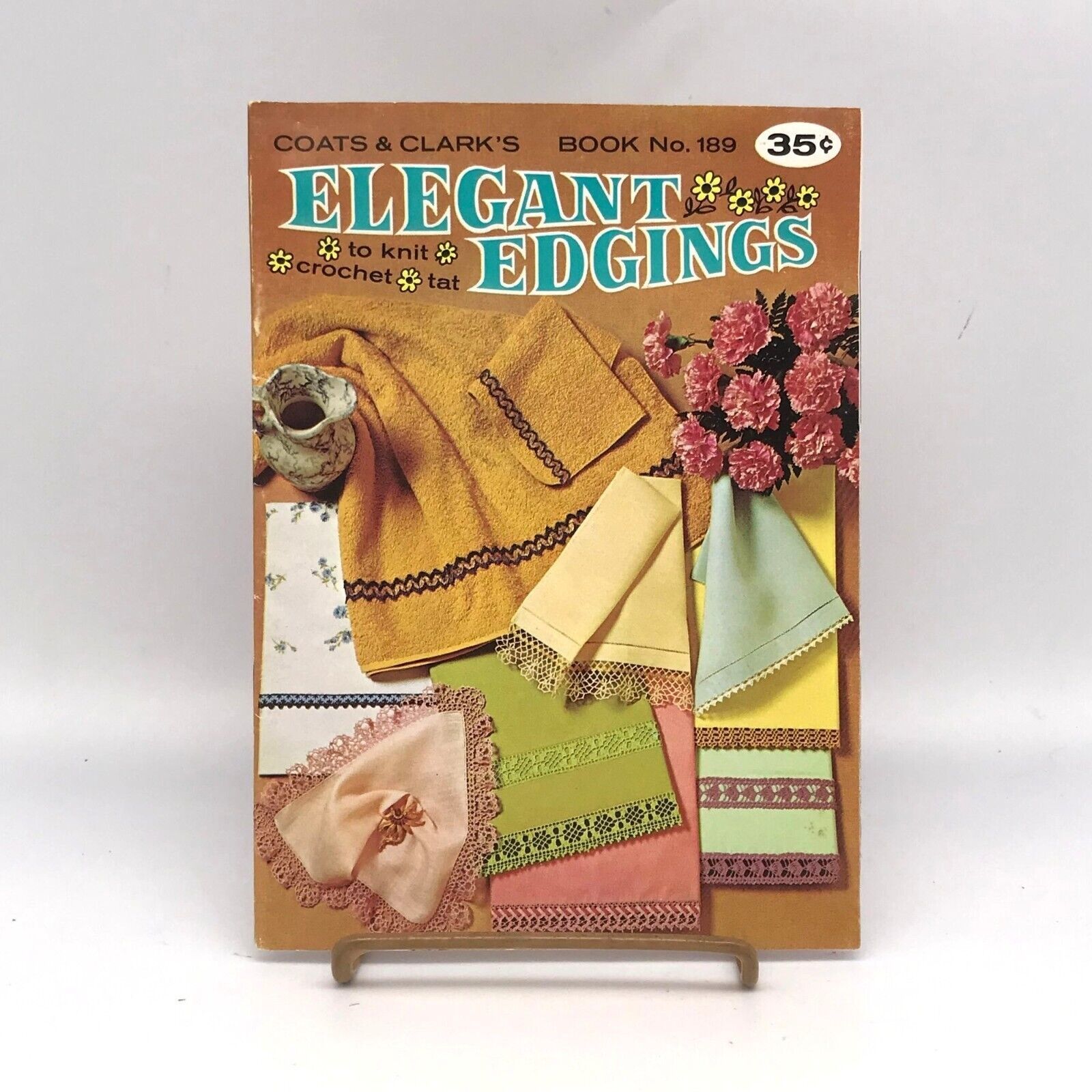 Vintage Coats and Clarks Book 189, Elegant Edgings to Tat Pattern Booklet - $8.80