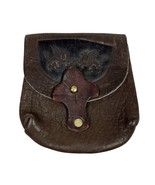 Vintage Handmade Brown Black Leather Mythical Embossed Winged Griffin Be... - $49.49