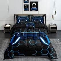 6 Pieces Gaming Bedding Set For Boys Gamer Comforter Set Full Size,Game Controll - £73.65 GBP