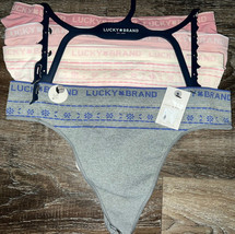 Lucky Brand ~ Womens Thong Underwear Panties Nylon Blend 4-Pair ~ 2X - £22.85 GBP