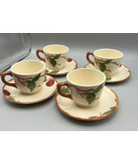 Cup Saucer Franciscan Apple  Pattern 4 Sets 1949-1953 Half Moon Stamp USA - £32.33 GBP