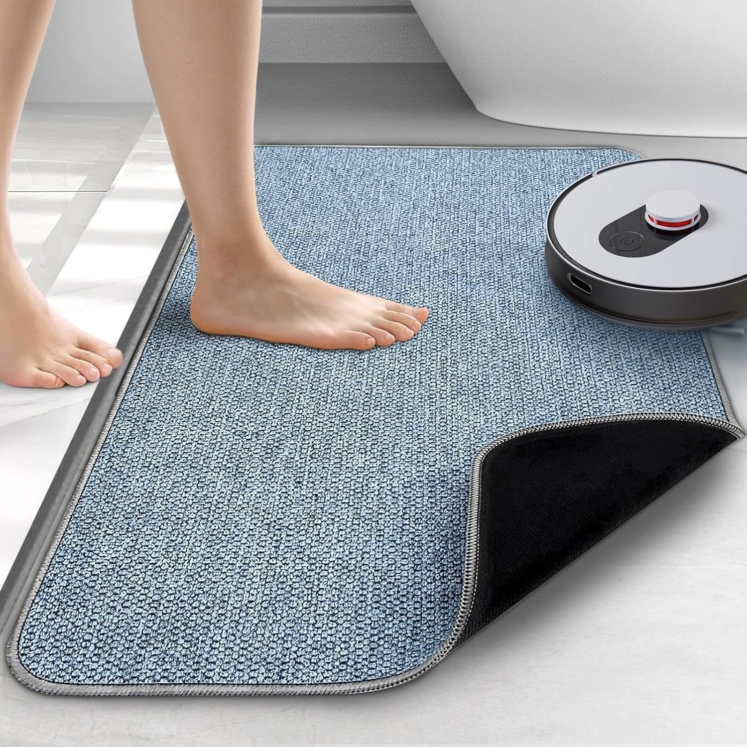Upgraded Thin Bathroom Rugs, Bath Mat Super Absorbent, Bath Rugs Rubber,... - $35.94