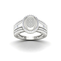 10K White Gold 0.08 Ct TDW Diamond Engagement Ring - £334.49 GBP