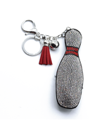 Bling Crystal Bowling Pin Keychain Key Ring Purse Charmd - $18.82 CAD