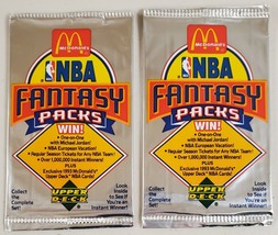 1992-93 McDonald&#39;s Upper Deck Basketball Lot of 2 (Two) Sealed Unopened Packs-x - £17.96 GBP