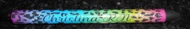 Leopard Print Multi Color Glitter Pen With Name Christina RN New, Handmade - $8.99