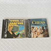 Wheel of Fortune &amp; CHESS, (Sony PlayStation 1, 1997) PS1 Complete Black Label - £11.70 GBP