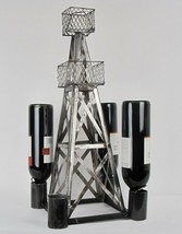 Oil Derrick With 4 Bottle Wine Holders, Made of Steel, Replica - $118.80