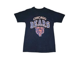 Vintage 90s Chicago Bears Champion NFL T-shirt Single Stitch Size L Blue  - $18.05